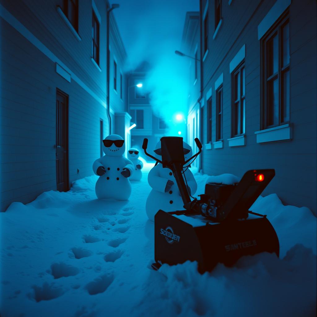 canabalistic snowmen artwork