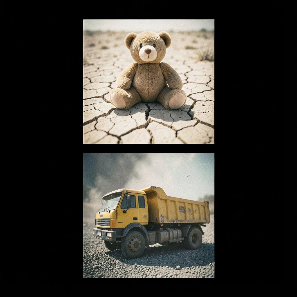 Teddy Bear And Yellow Dump Truck V2 artwork