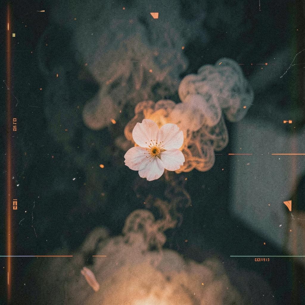 Sakura petals, and the Fire artwork
