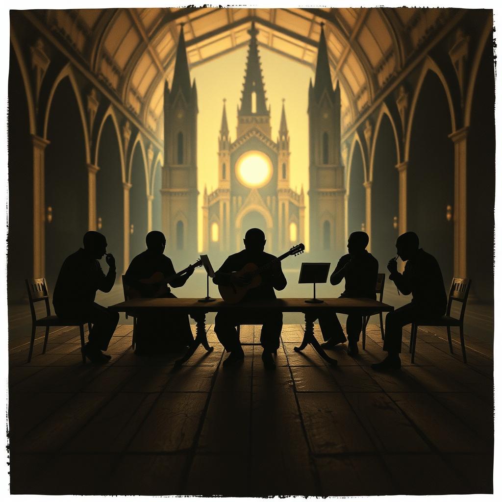 ALL FIVE AT THE TABLE artwork