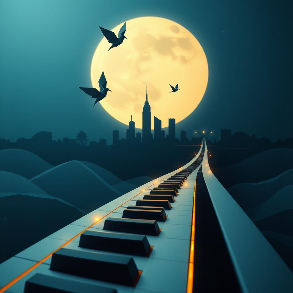 Dramatic piano artwork