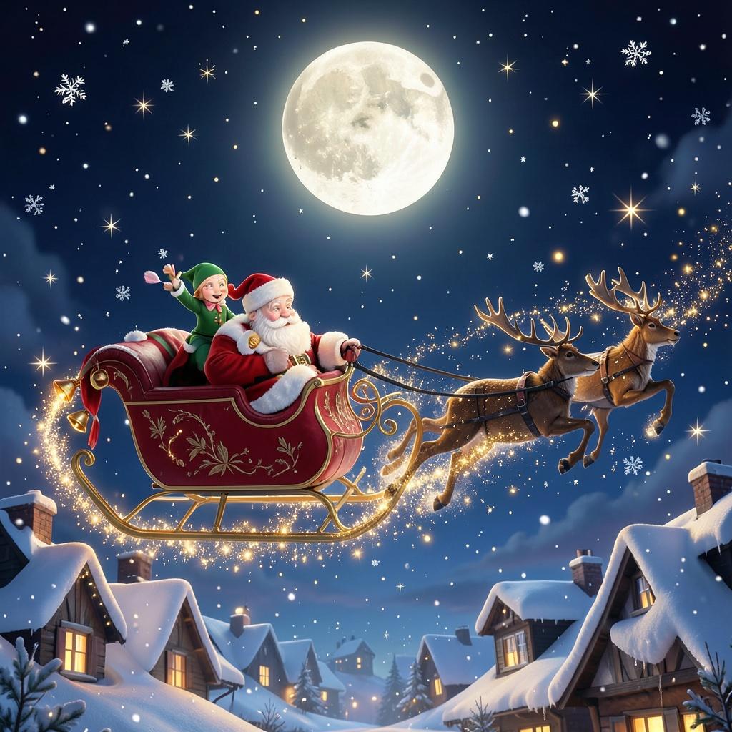 SANTA'S MIDNIGHT RIDE artwork