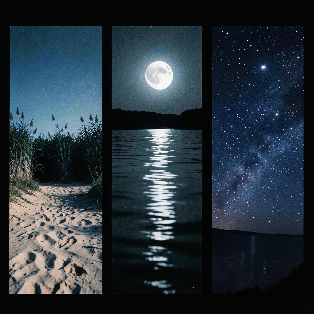Лунный диск над водой artwork