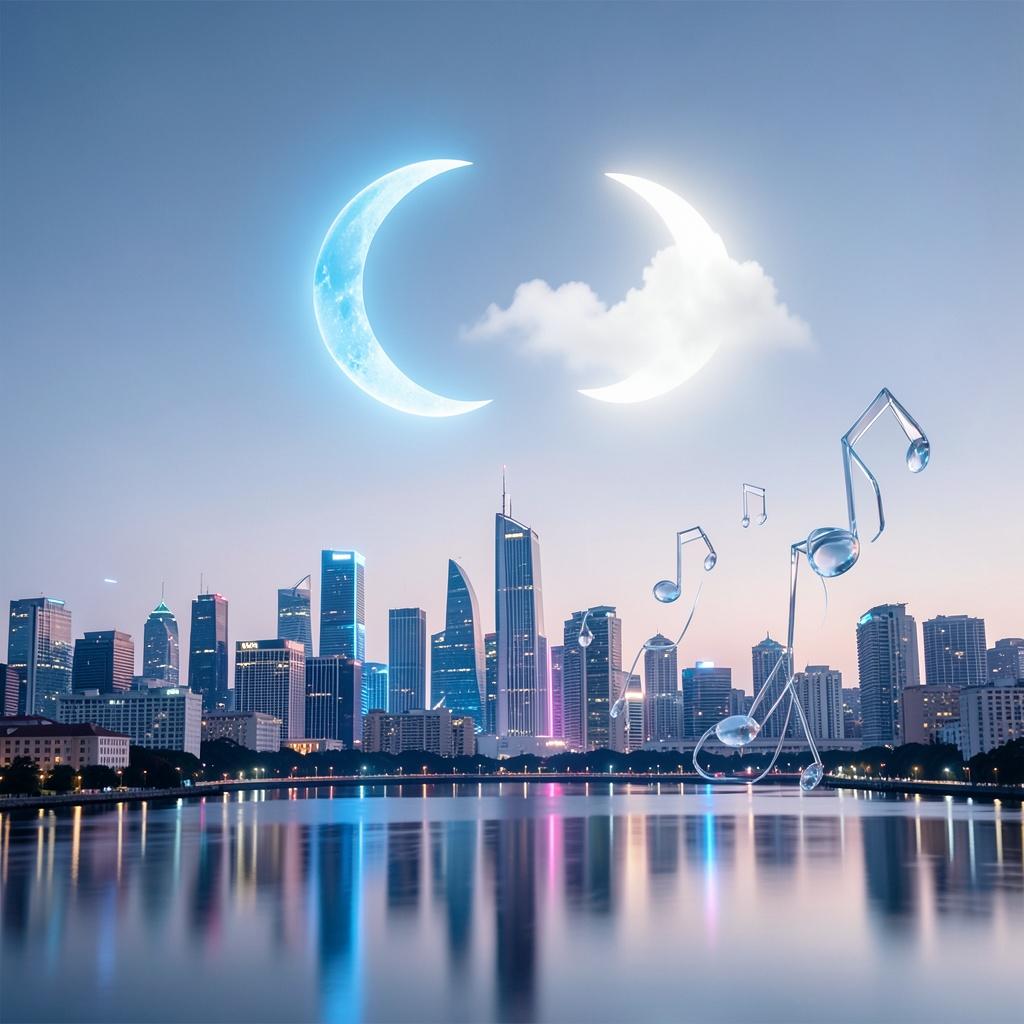 🌙 電脳千夜一夜物語・第三夜：『溶け合う月、そして永遠のアンビエント』 artwork