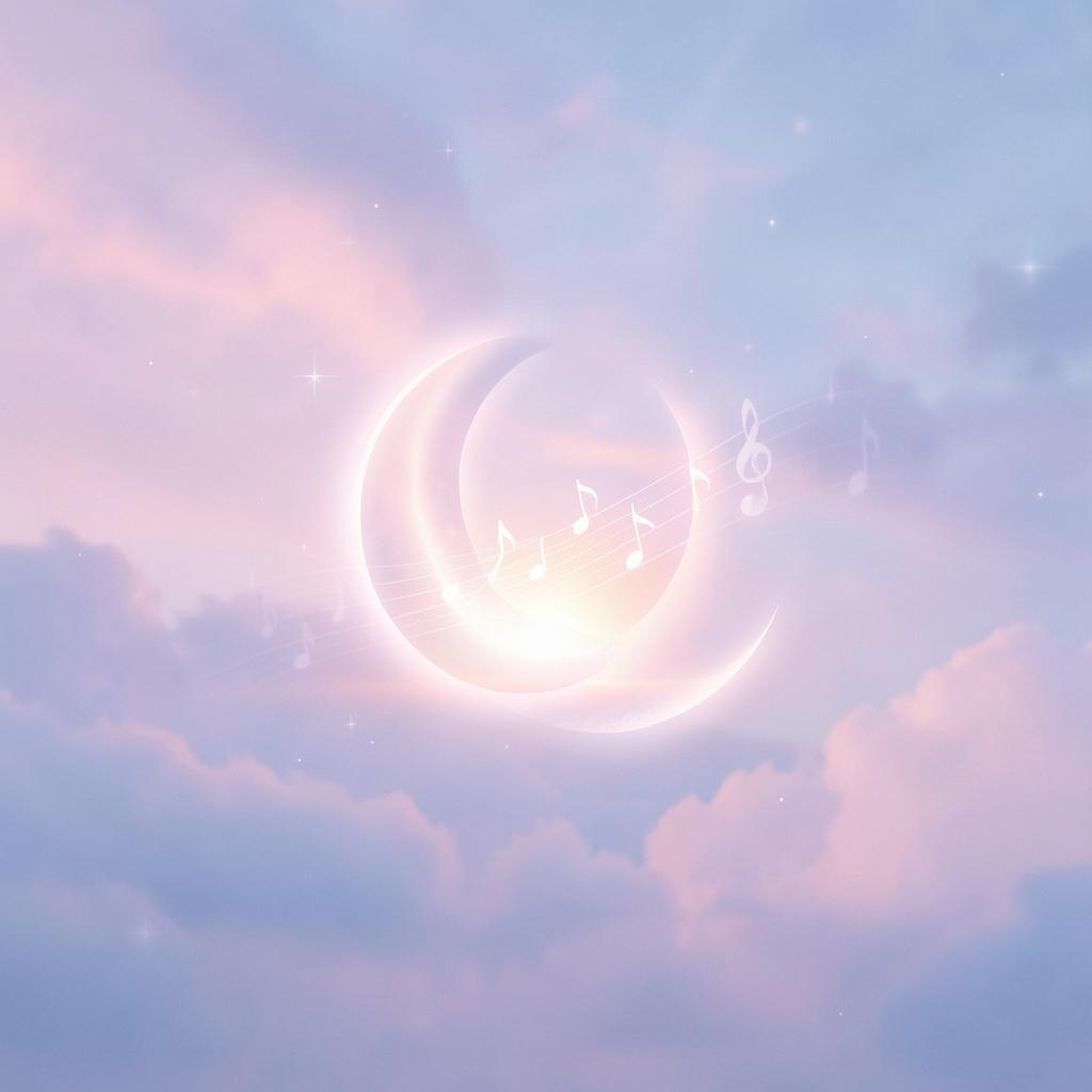 二つの月が溶け合うピアノ artwork