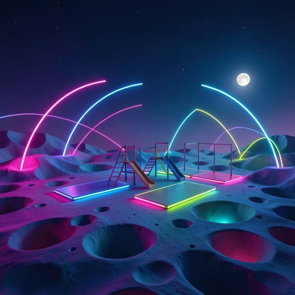 Kids learning tube - moon artwork