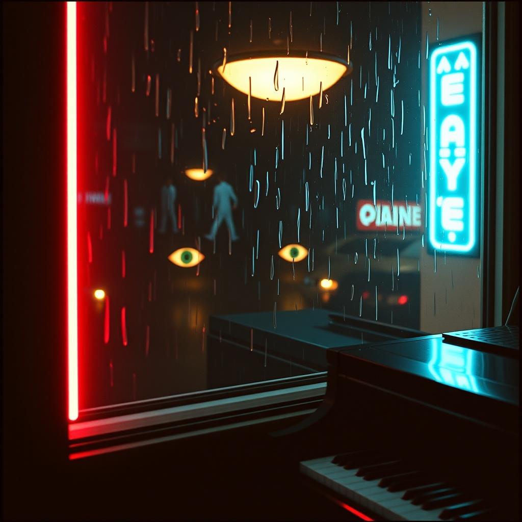 When Our Eyes Meet  目と目が合うとき  AI  Jazz Electronica artwork