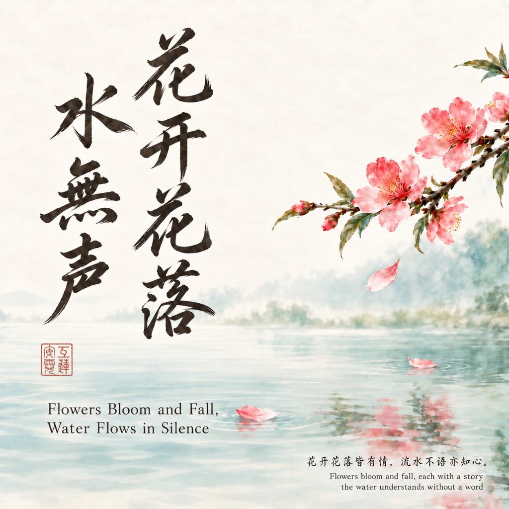 花开花落水无声 Flowers Bloom and Fall, Water Flows in Silence