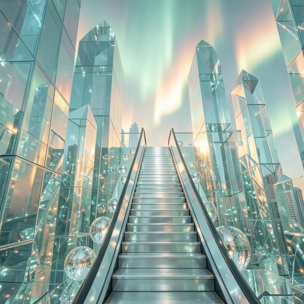 Crystal Escalator - Bouncy Corporate Future artwork