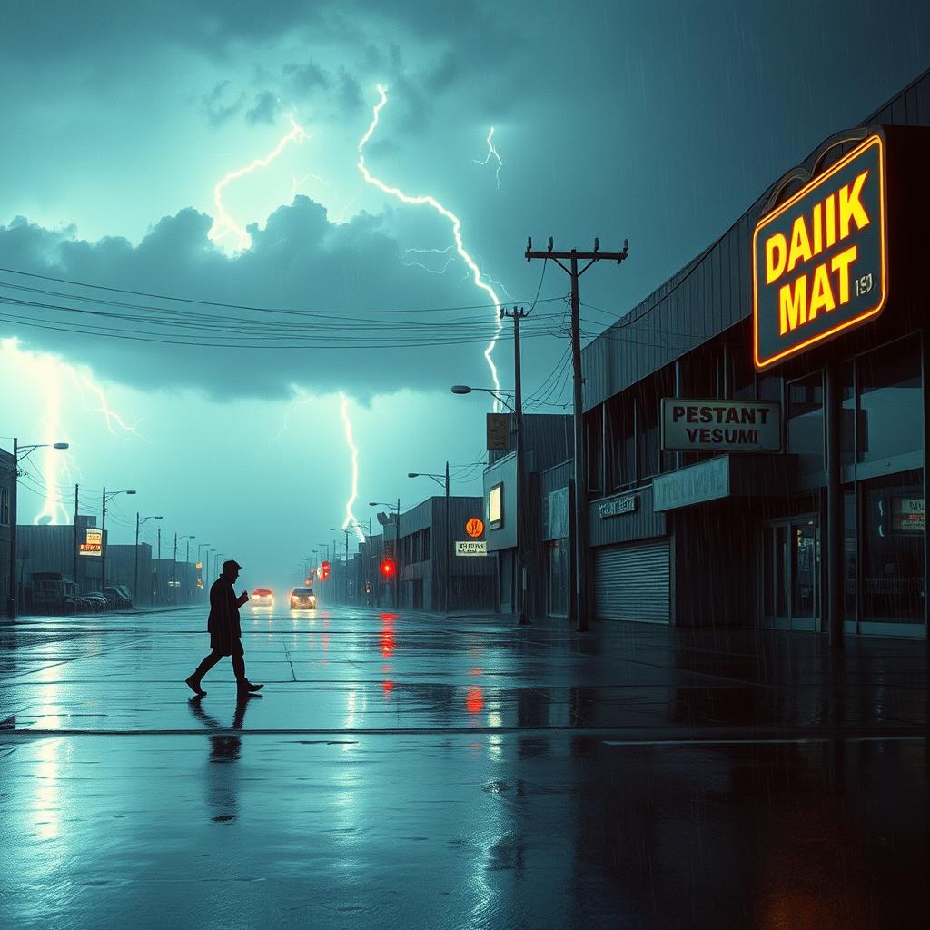Gefangen x Verlassene Straße im Gewitter (Mashup) artwork