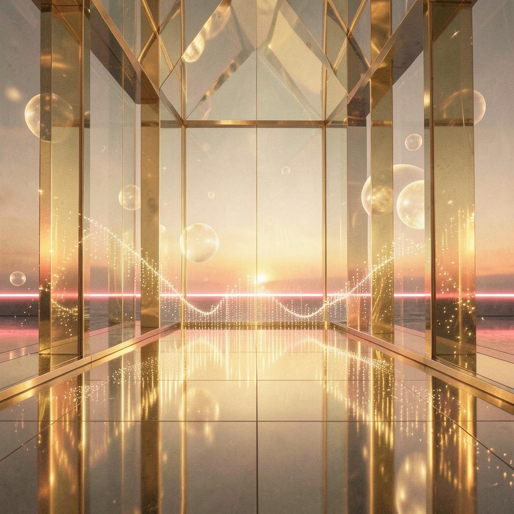 Crystal Atrium - Futuristic Mall Wander artwork