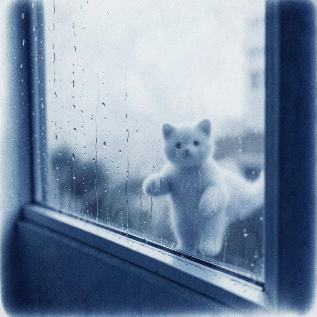ガラス越しの雨の世界～早く、飛び出したいお外へ～ artwork