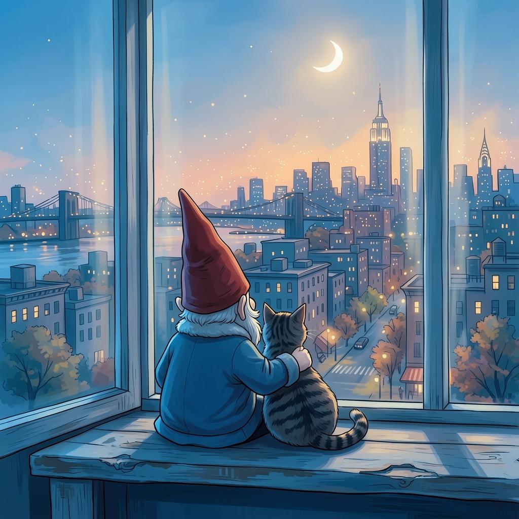 Gnome in Manhattan artwork
