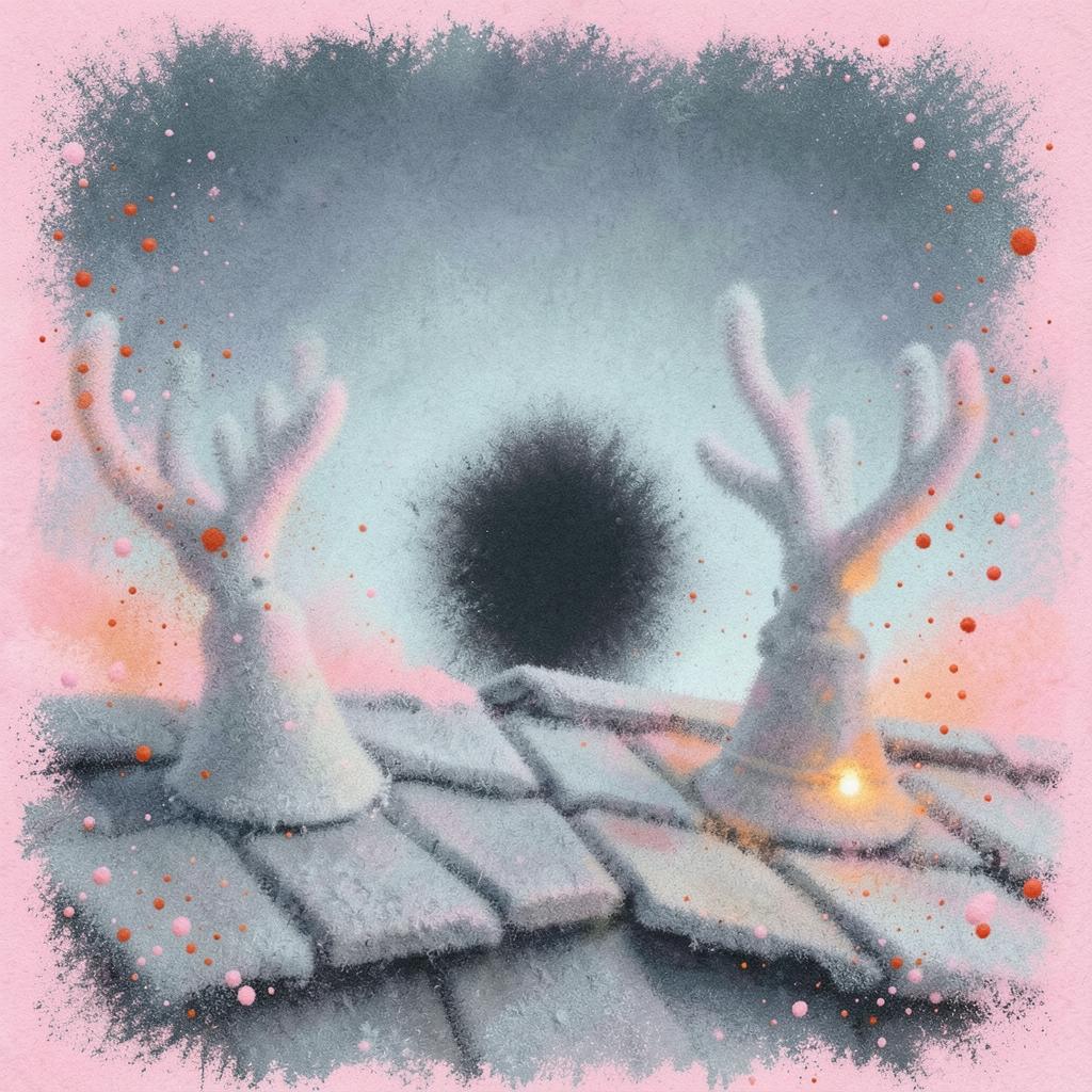 I Heard Footsteps on the Rooftop - 80's Rock Christmas artwork