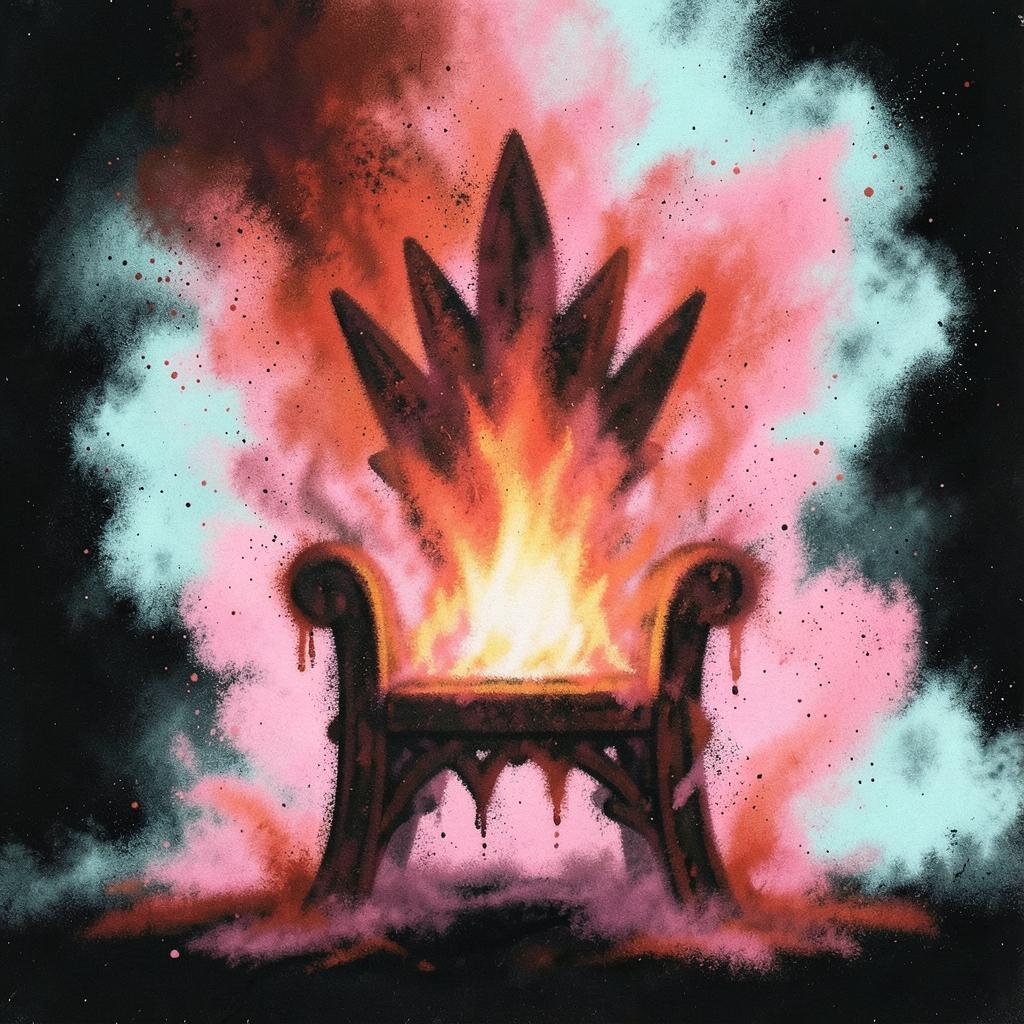 The Iron Throne Burns artwork