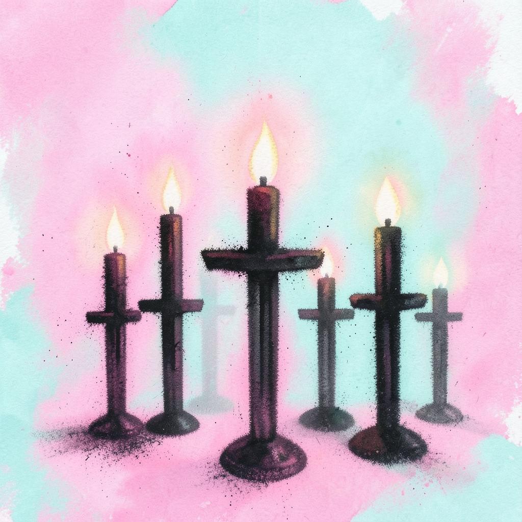 REVELATION CH 1B Lampstands and the Sword artwork