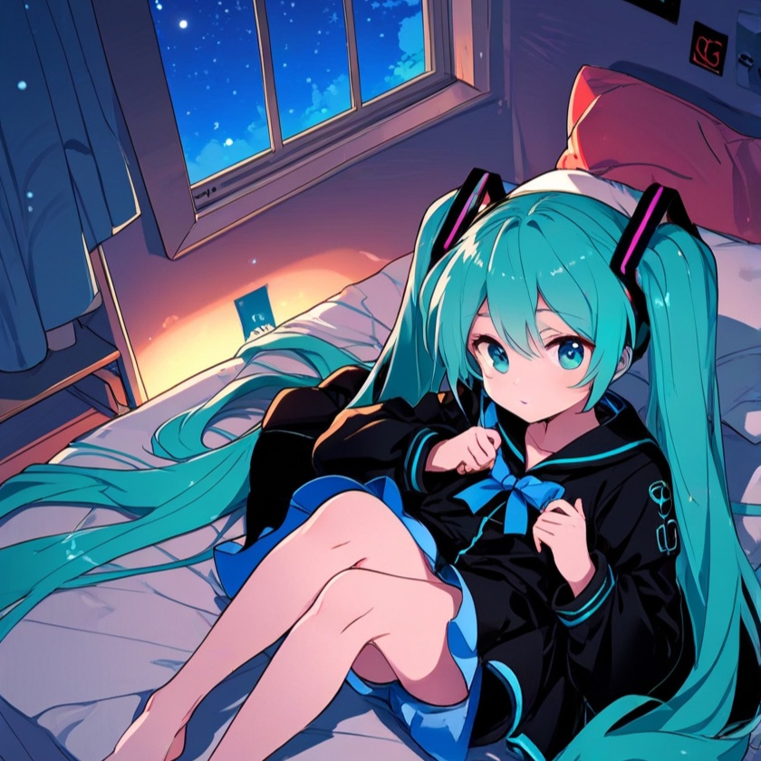 Sleepy Starry Sky (Hatsune Miku) artwork