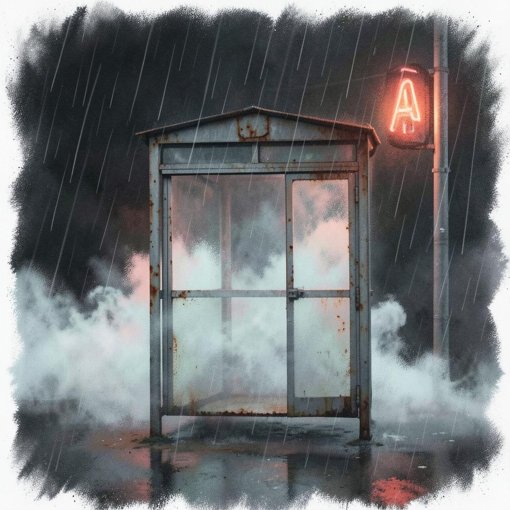 04.Bus Stop, Wet Night artwork