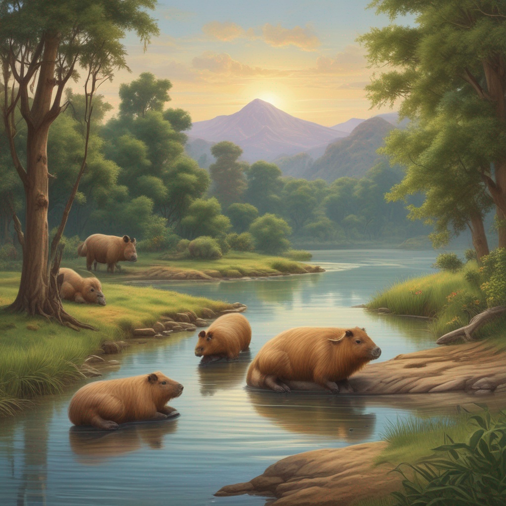 Happy Capibaras -  ʕ •ɷ• ʔฅ ฅʕ •⩊• ʔ 2