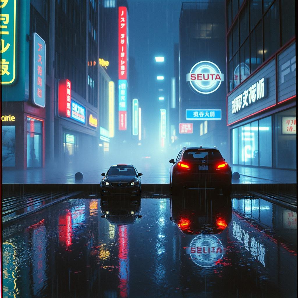 雨に滲むネオン artwork