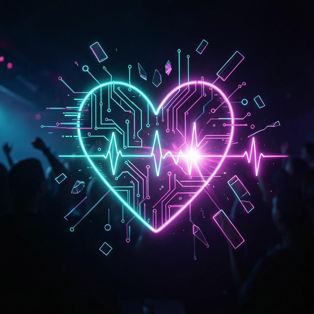 EDM グリッチする心拍 artwork