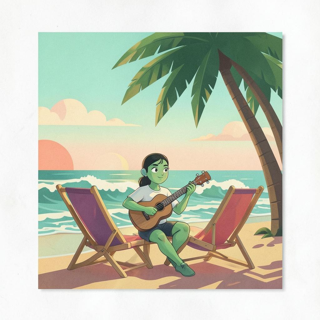 Hula girl artwork