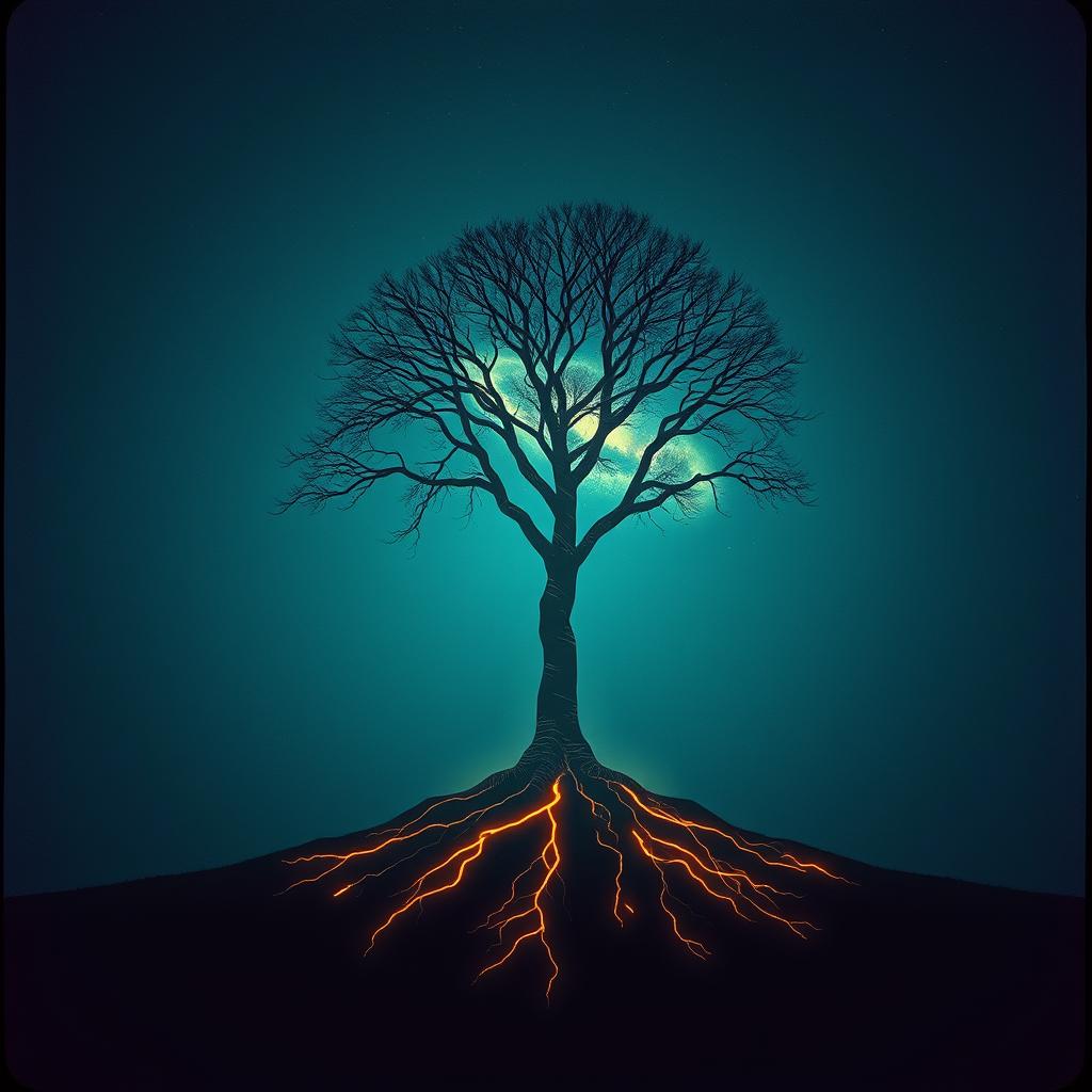 Tree meditation for an AI (Slop Rock ver.) artwork