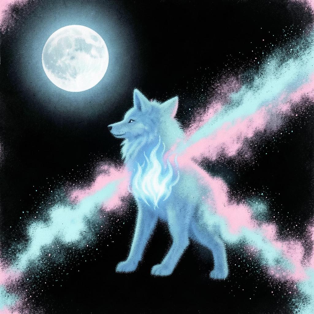 Blitzwolf in der Nacht artwork