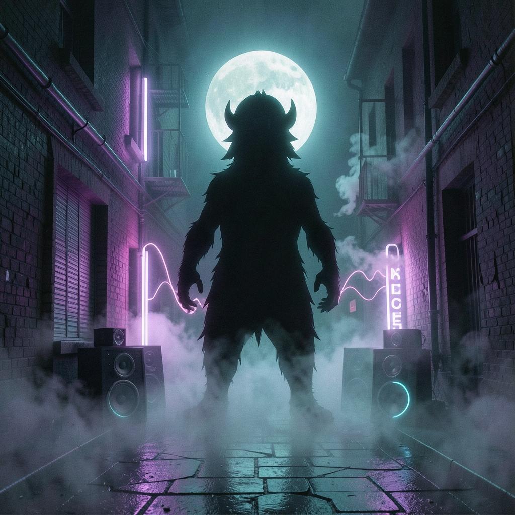 Creature (the monster) [driving bass remix] by Neon Storm | Suno