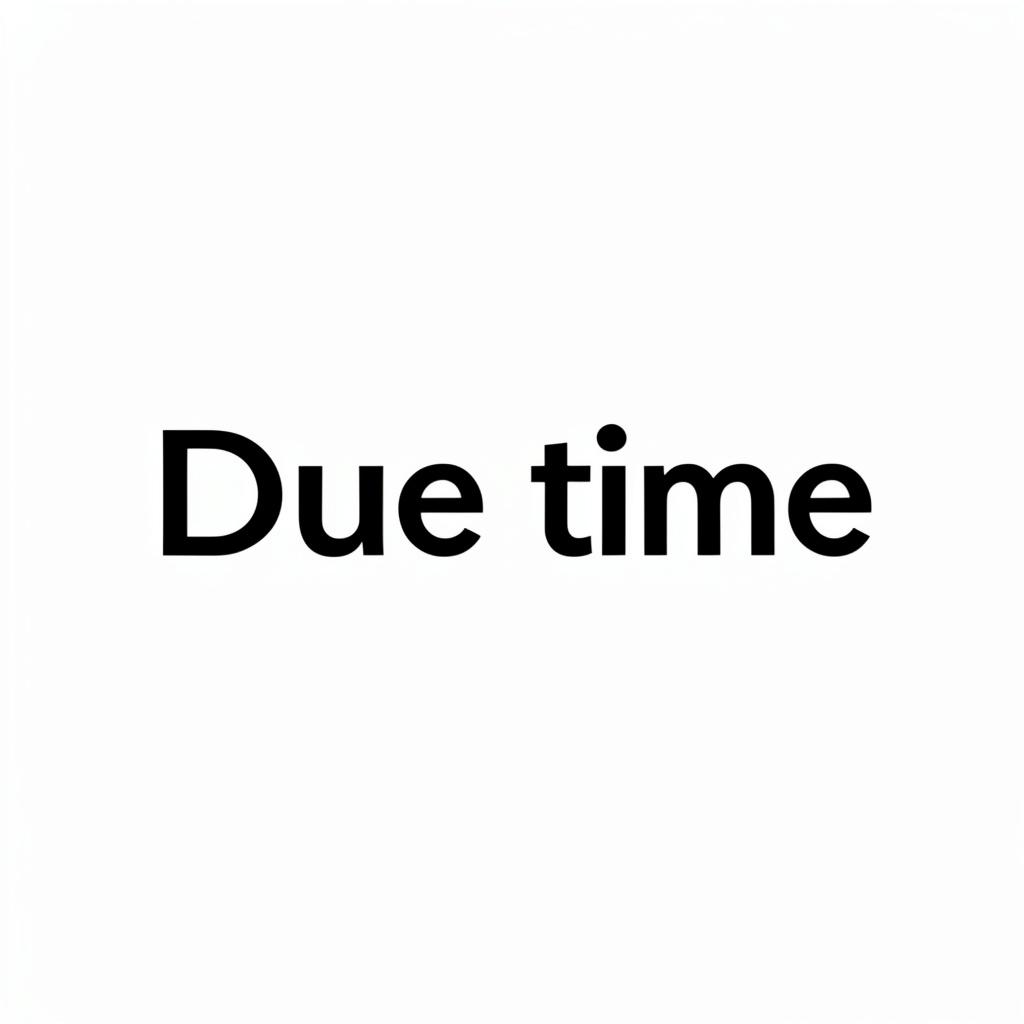 In Due Time artwork