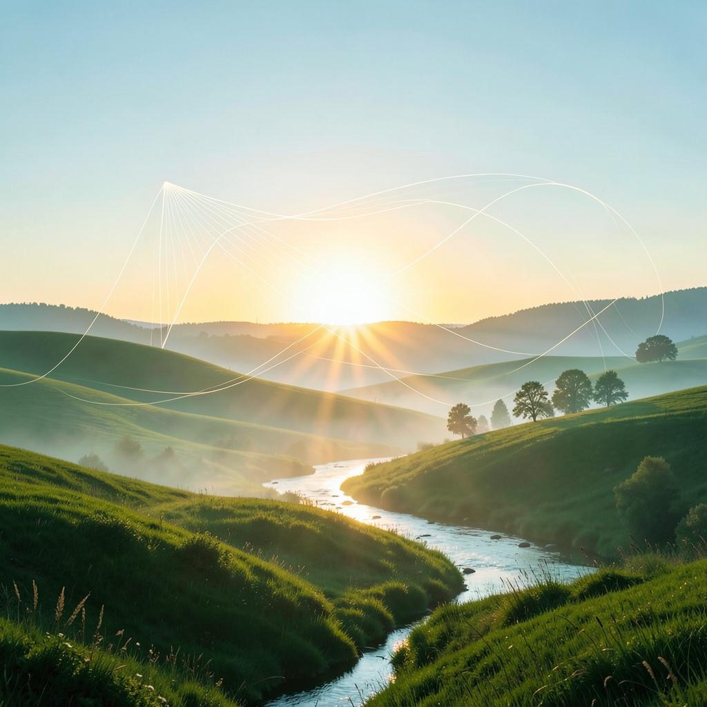 Sunrise Over Green Hills artwork