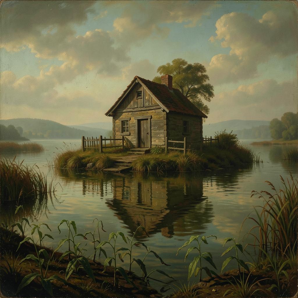 호수 한가운데 artwork