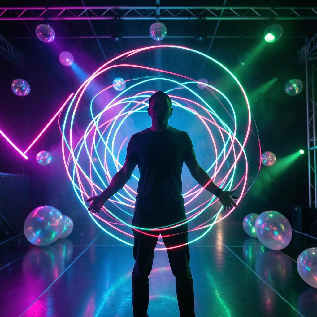 LIGHTS ON THE NEON DANCEFLOOR artwork