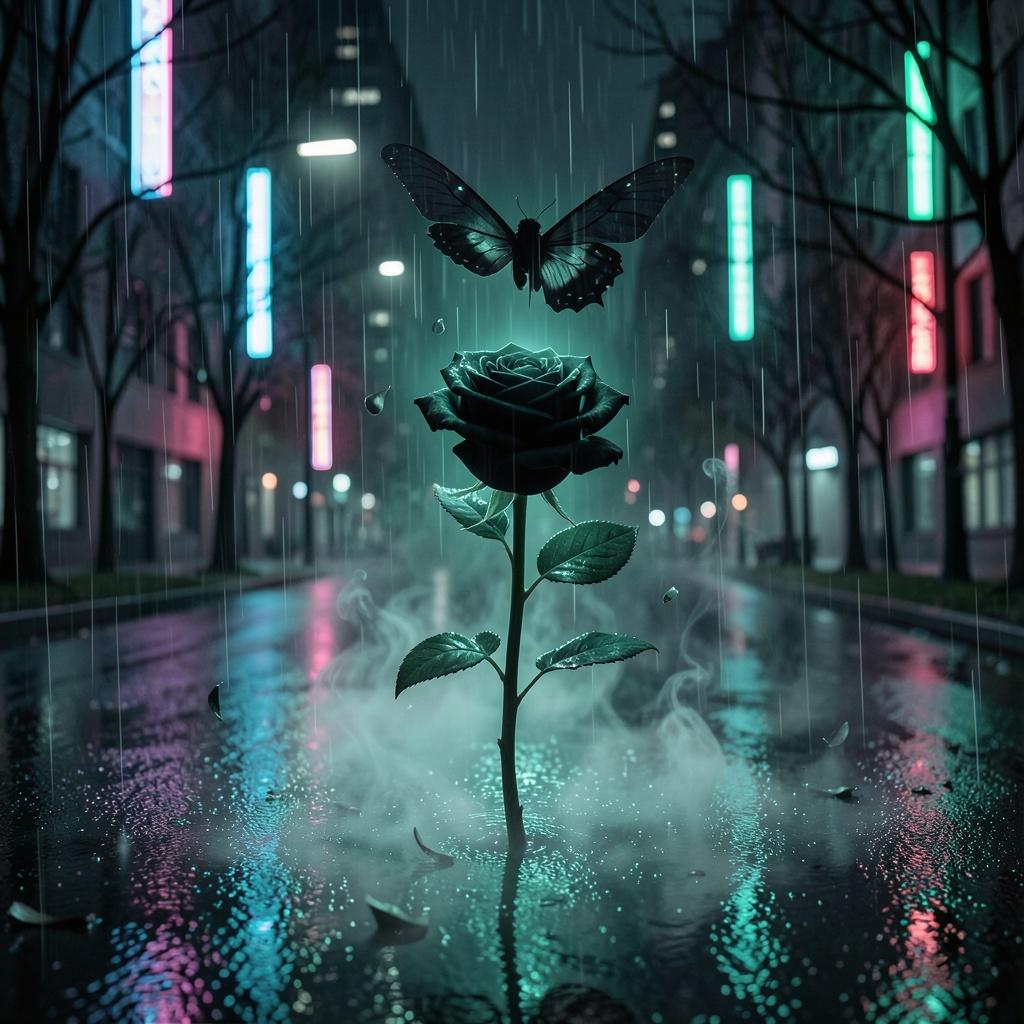 чёрная роза artwork