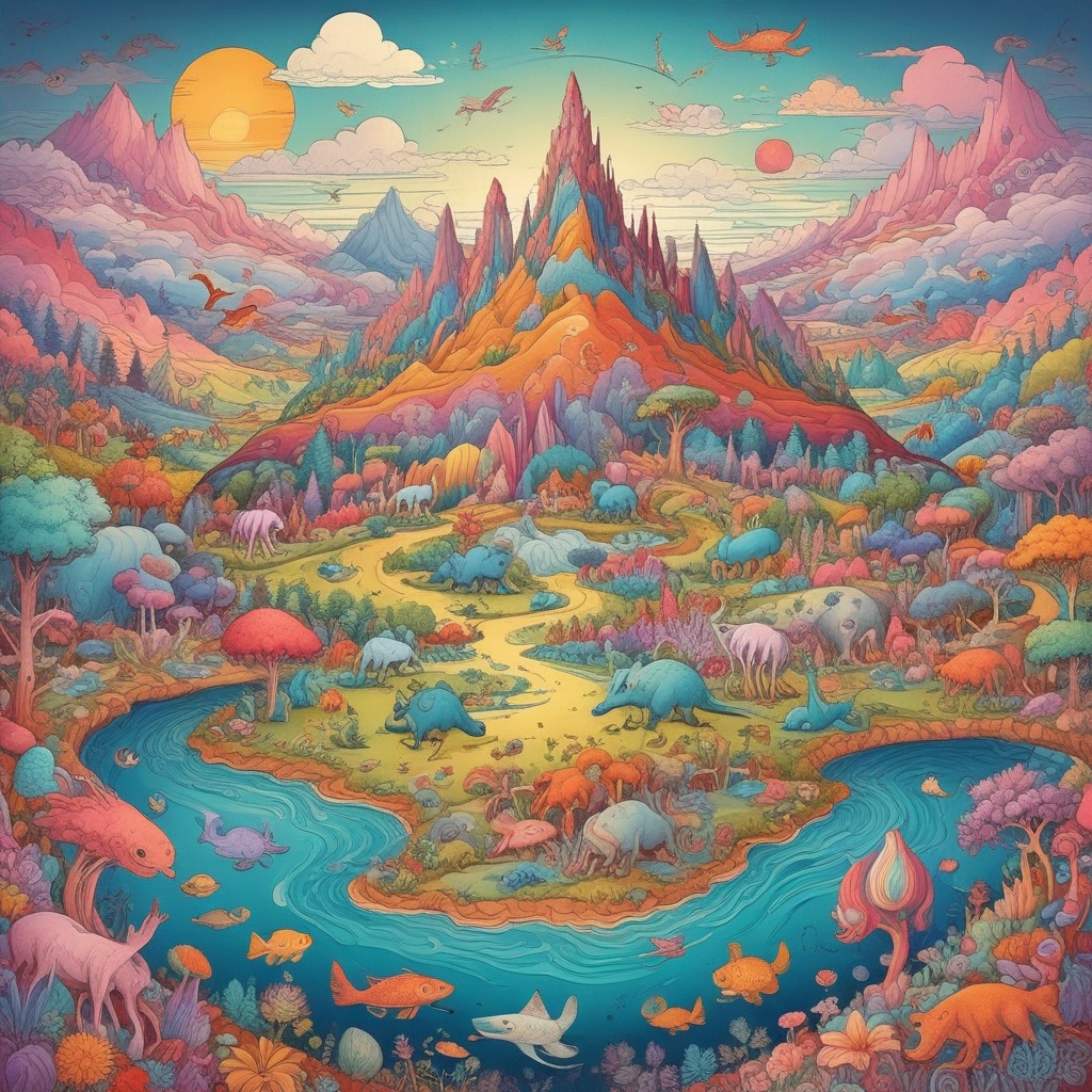 Jabberwok futuristic country artwork