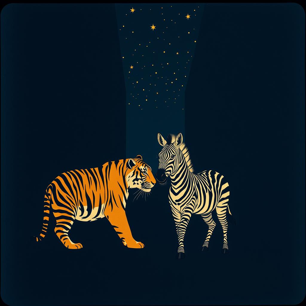 Tiger and Zebra artwork