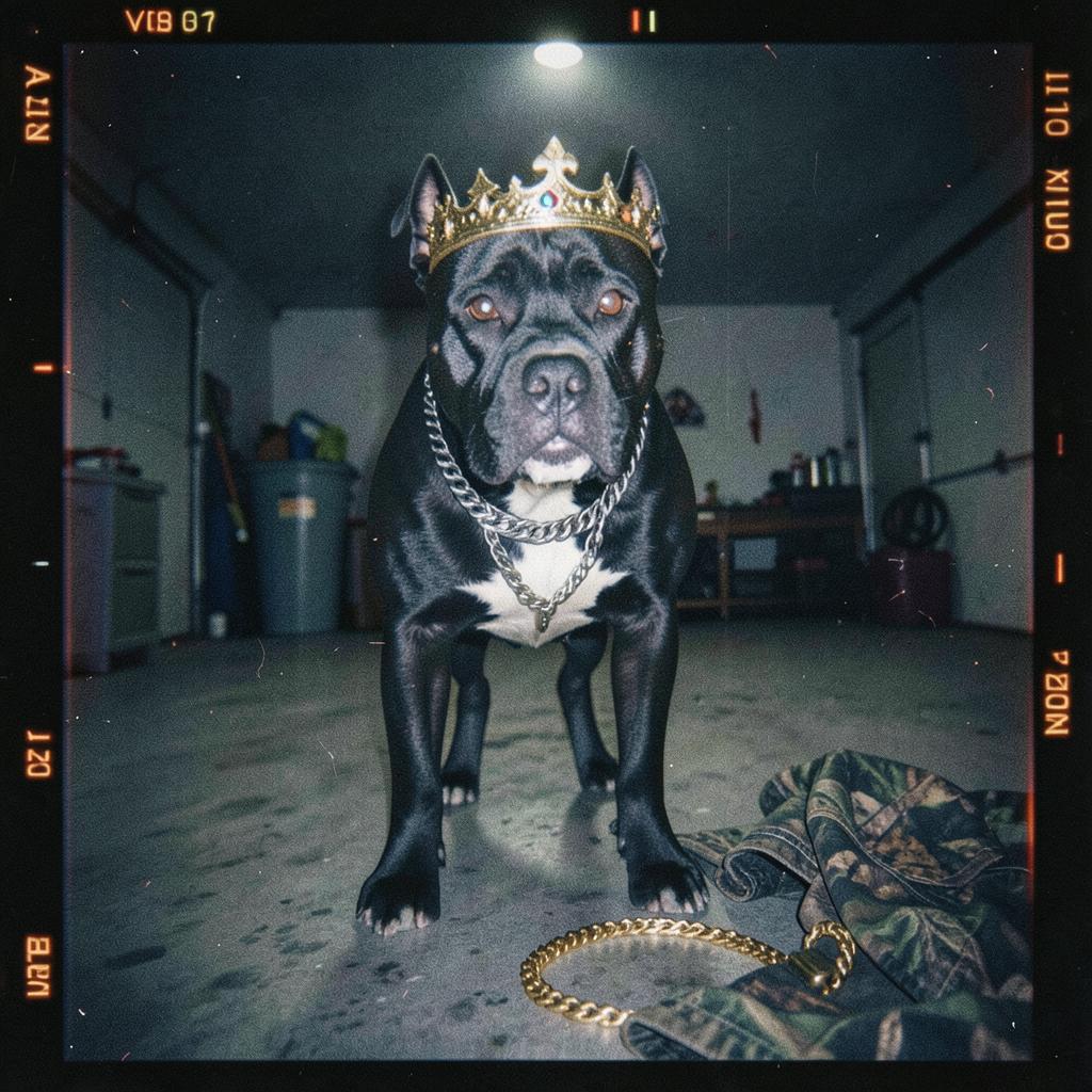 Crown on a Pitbull artwork