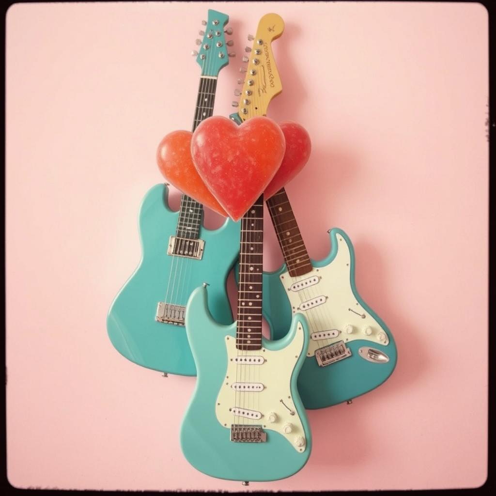 Bubble gum hearts artwork