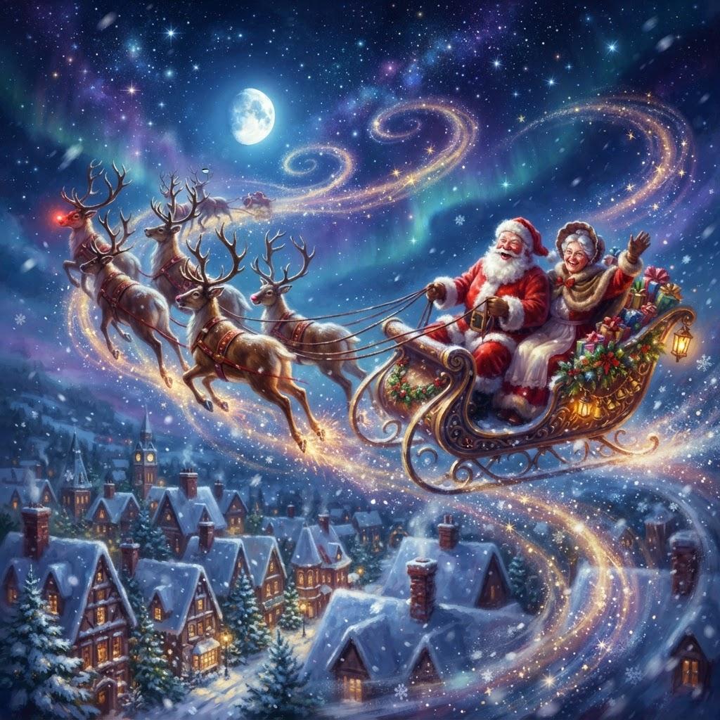SANTA'S MIDNIGHT RIDE artwork