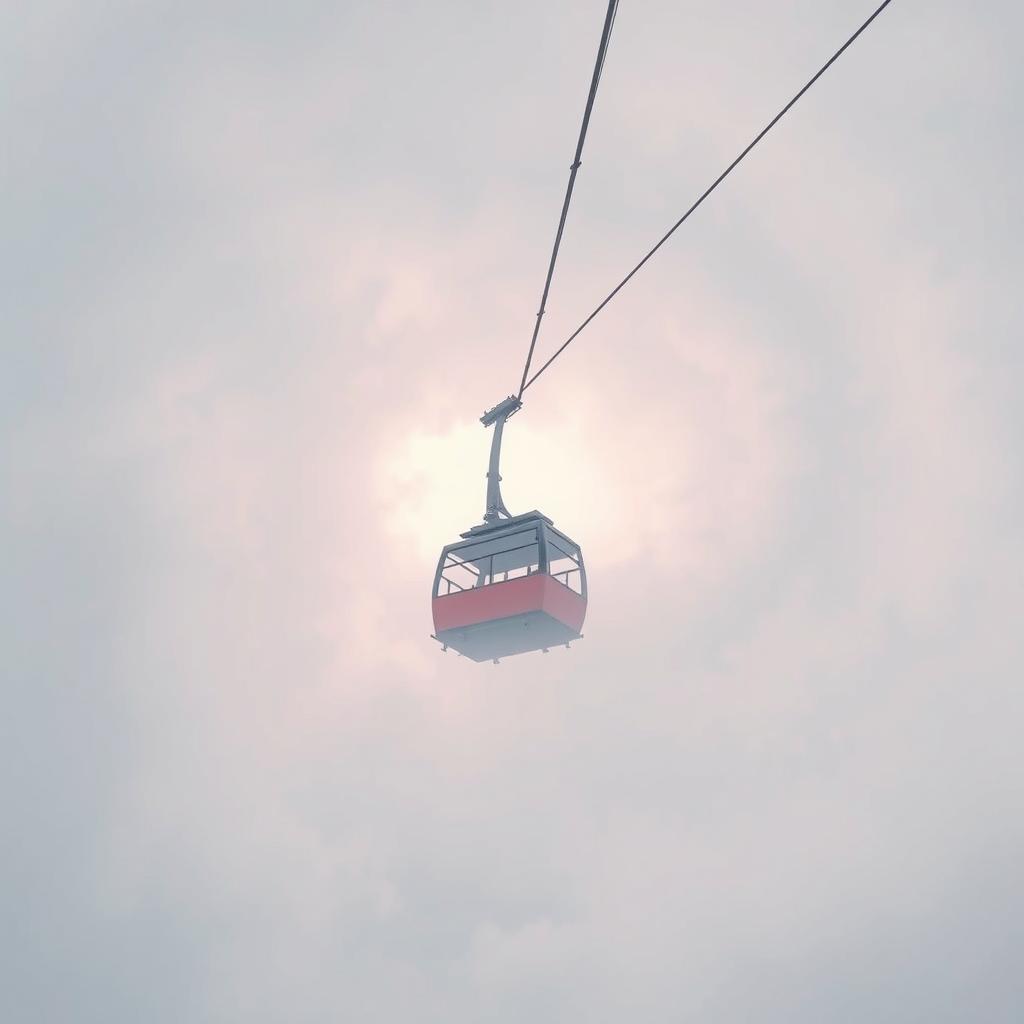 Cable car cloud walk yes again [74W]