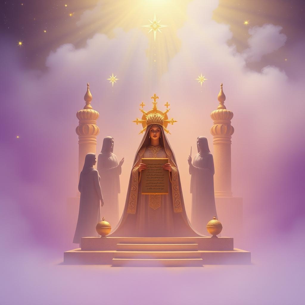 九天玄女與六丁玉女 - The Mysterious Lady and Her Six Jade Maidens artwork
