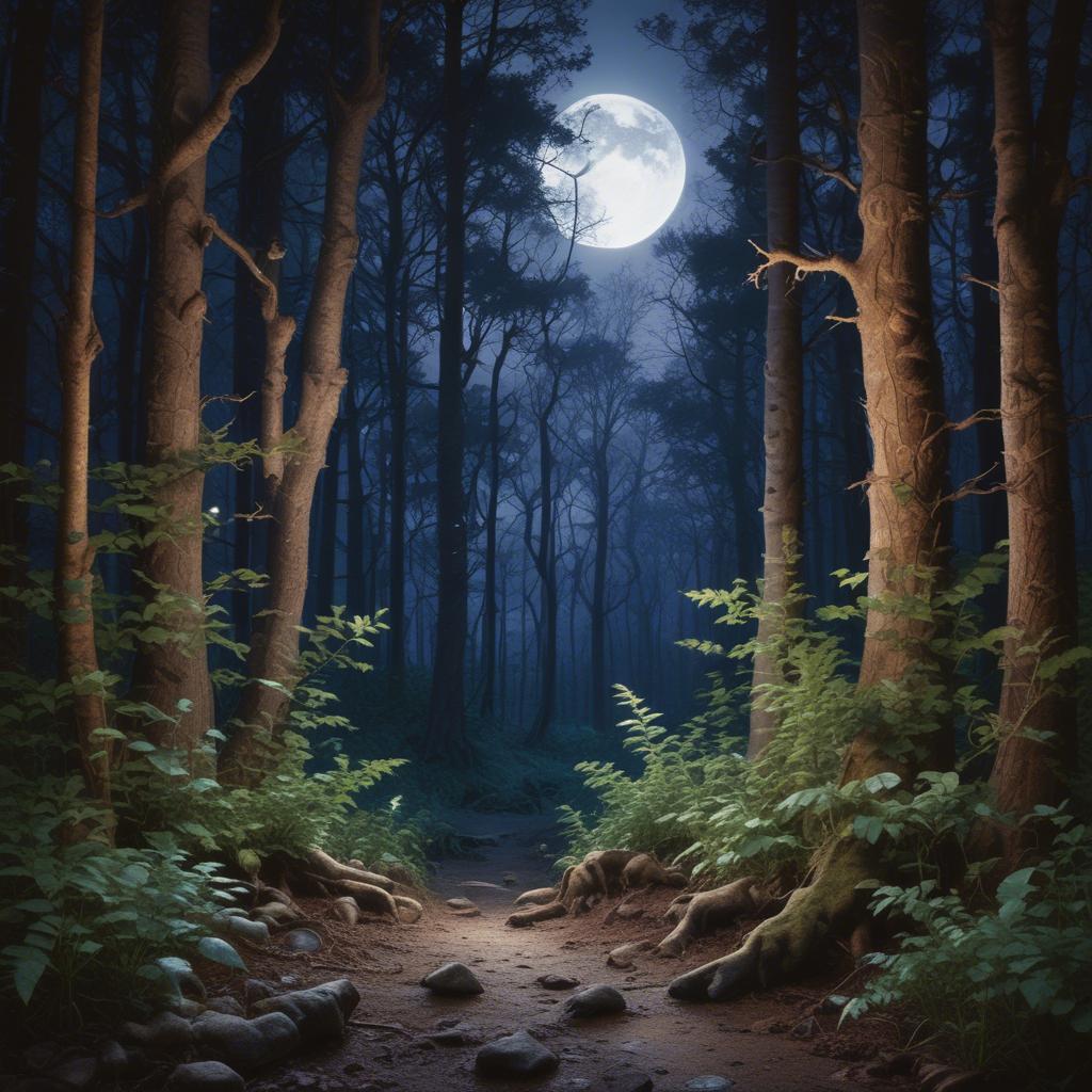 Alone in the forest Bildmaterial