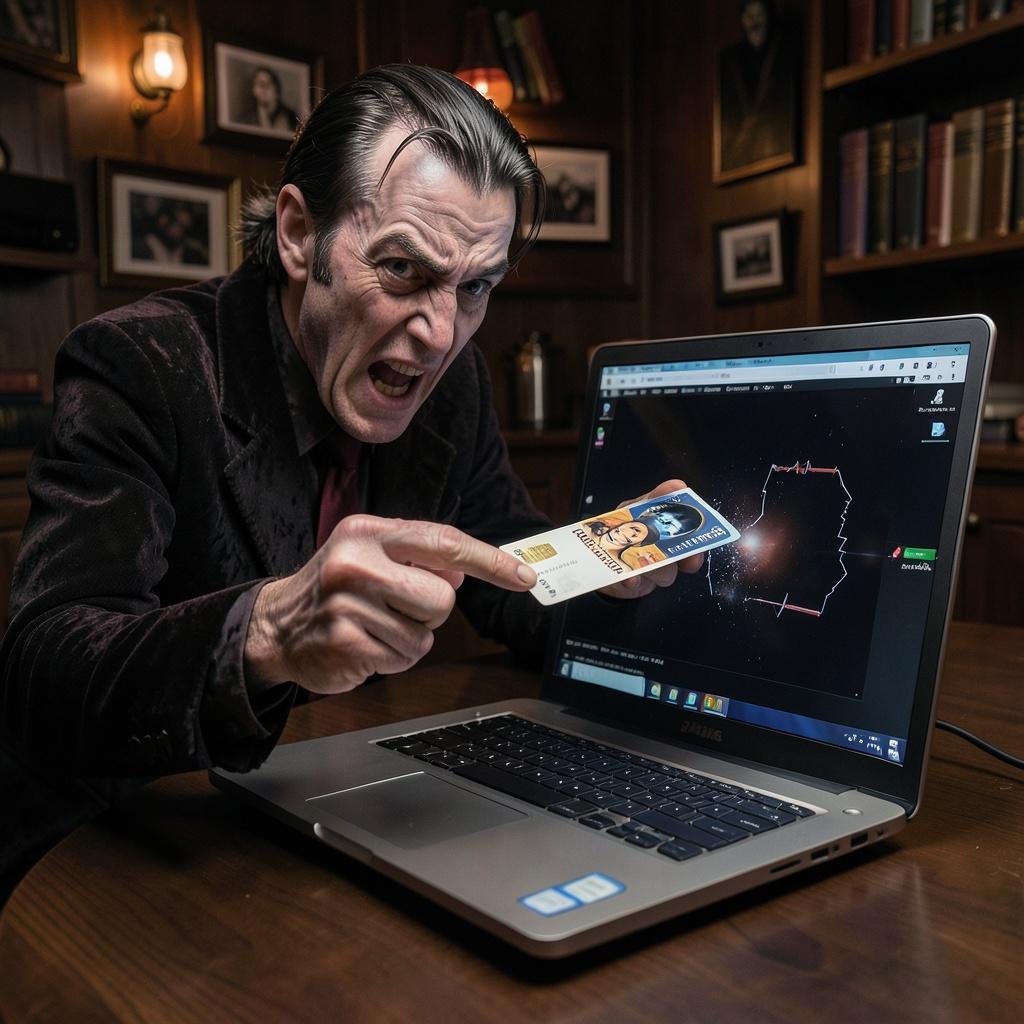 Give me back my Gamblin' money,You damn computer!!! artwork