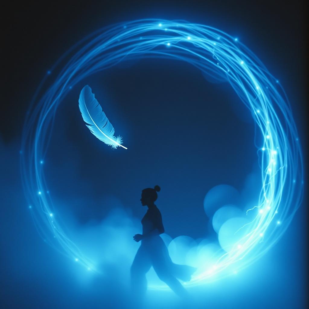 1🧿🌹🦋🦚Time Dissolved in Deep Blue Light | Derin Mavi Işıkta Eriyen Zaman | 時間融於深藍之光 artwork