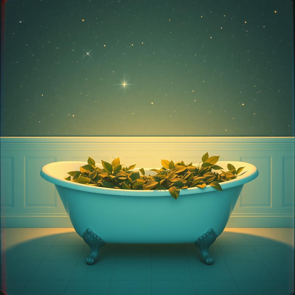 Open-air bath artwork