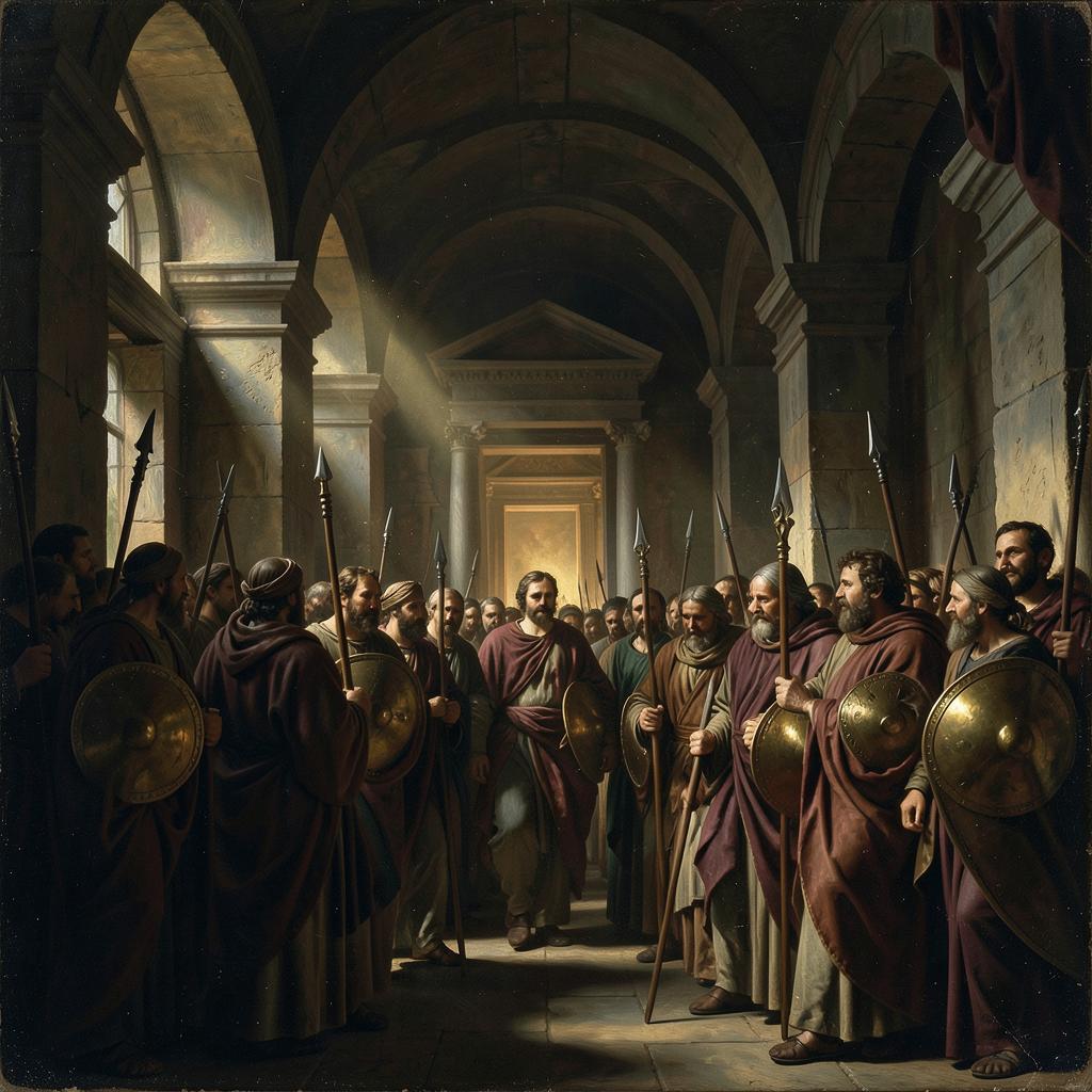 NEHEMIAH CH 11B Priests Levites and Royal Deputy artwork