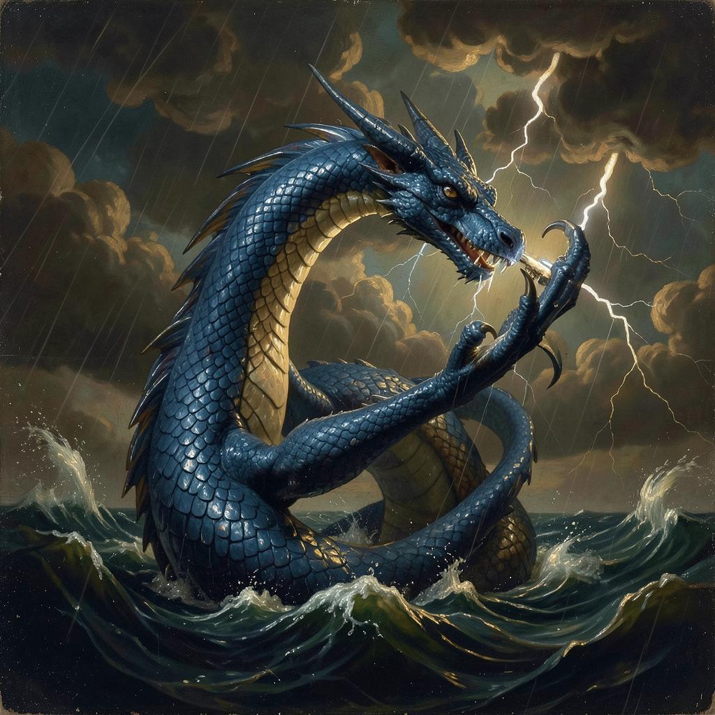 蒼龍青雲 - Azure Dragon: Rising Through Clouds artwork
