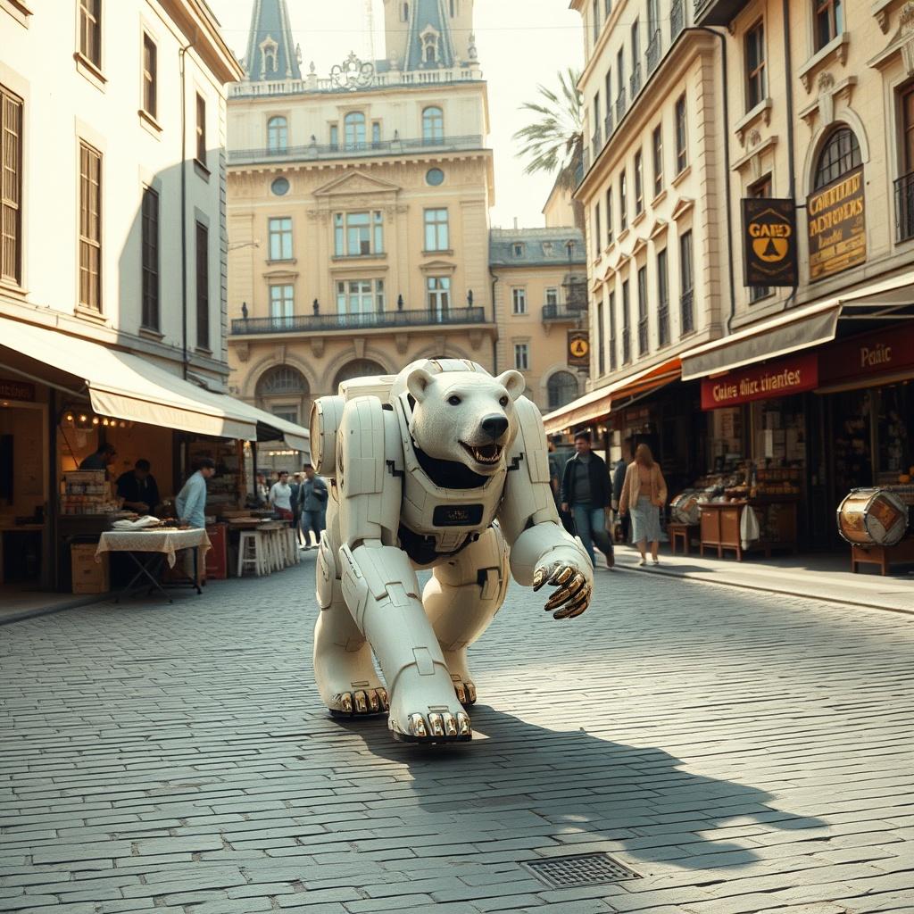 White Bear Through the Market artwork