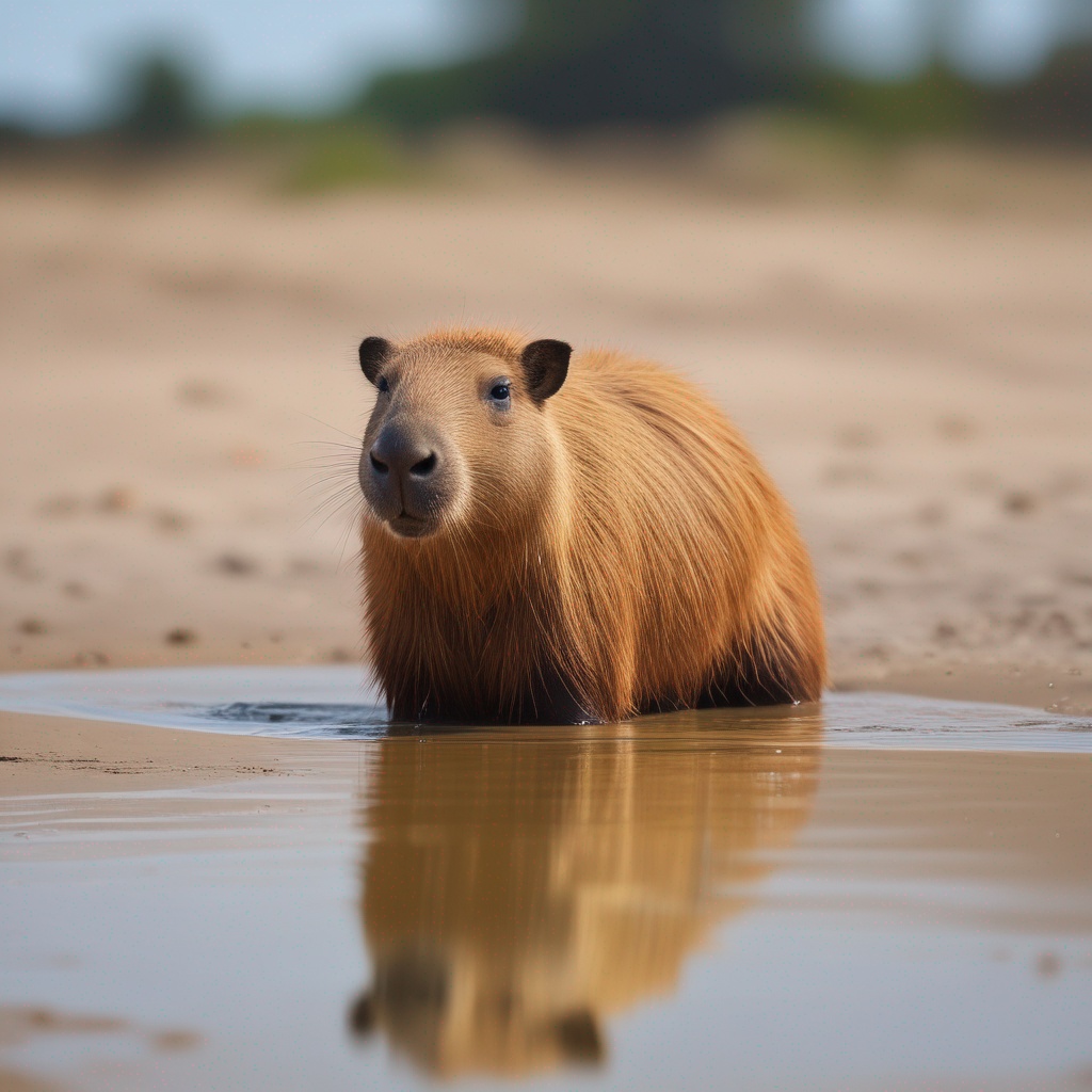 Capyband - Capybara on the Beach artwork