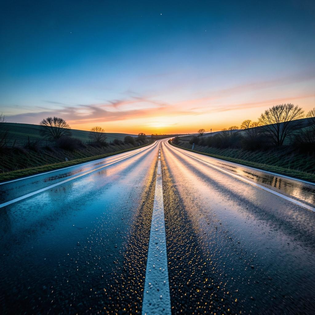 Follow the road artwork